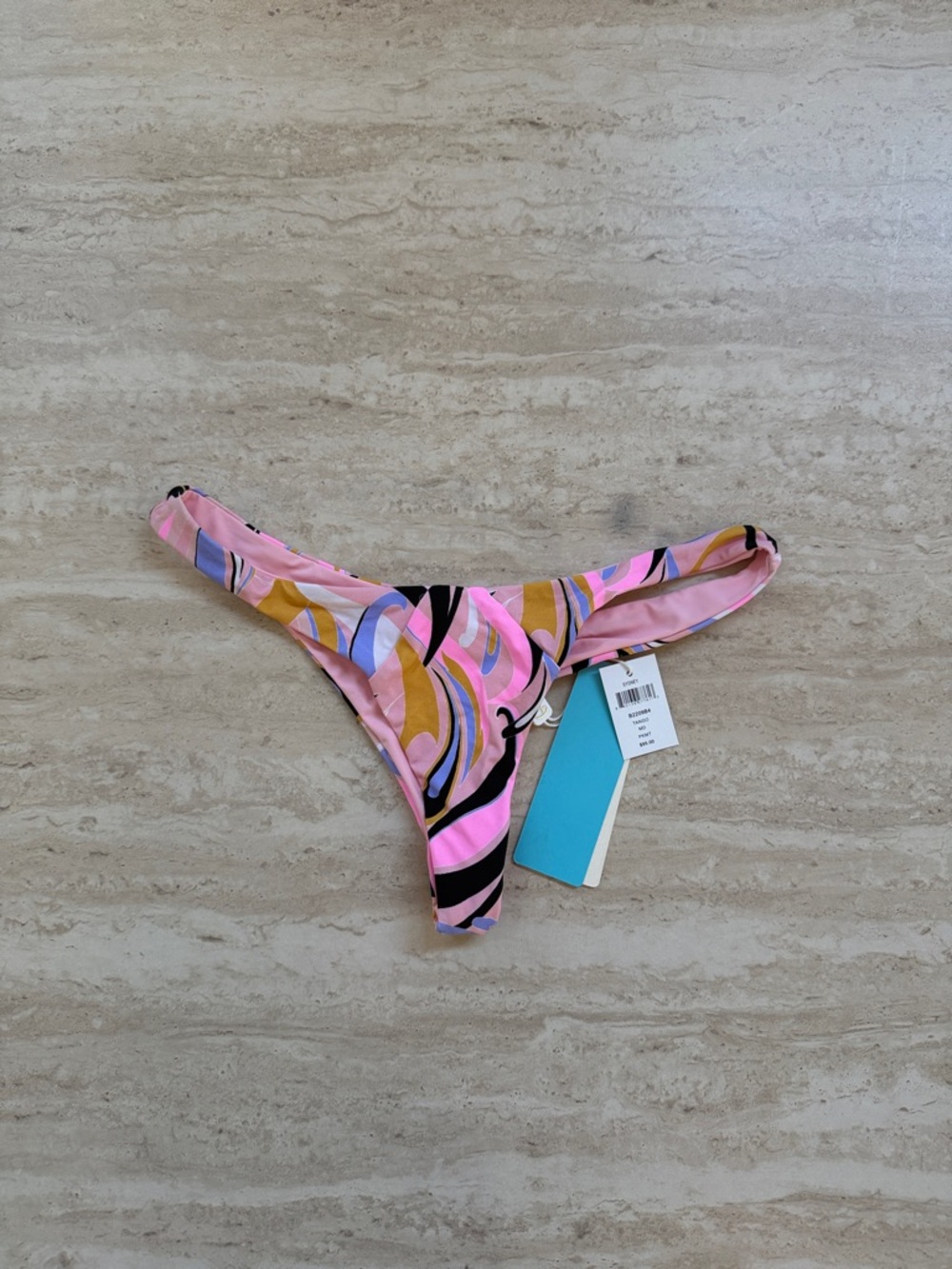 Beach Bunny Pink Multi-Color Swirl Bikini Bottom